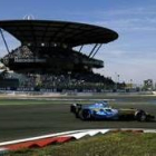 El piloto español Fernando Alonso en el Gran Premio de Europa, en el circuito alemán de Nürburgring