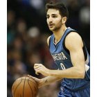 Ricky Rubio, en un momento del partido contra los Mavericks.