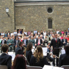 Un momento del concierto con las autoridades.