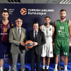 Acto de presentación de la Euroliga, con jugadores de los equipos españoles que participan en la competición.