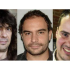 El fotoperiodista leonés López, Antonio Pampliega y Ángel Sastre, que han sido liberados hoy