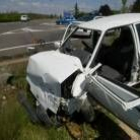 Estado en el que quedó uno de los vehículos accidentados
