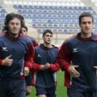 En el entrenamiento con sus nuevos compañeros