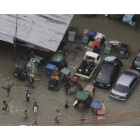 Calles inundadas de Pasay, al sur de Manila.