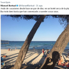Twitter de Manuel Bartual, donde narra sus historias