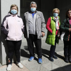 Pilar, José Manuel, María Ángeles y Teresa salen de gimnasia con la mascarilla. FERNANDO OTERO