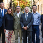 De izquierda a derecha: Joan Olle, Carles Casanovas, Blanca Sorigué, Lluís Marsà, Pere Navarro, Ferran Font, Jordi Soldevila y Juan Velayos.