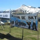 Pancartas reivindicando la estación de esquí en San Glorio, en una imagen de archivo