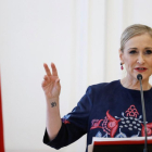 La presidenta de la Comunidad de Madrid Cristina Cifuentes en la Casa de Correos.