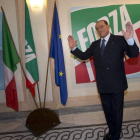 Silvio Berlusconi asiste a la inauguración en Roma de la nueva sede de Forza Italia.