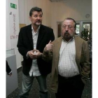 Fernán Disco y José Ramón Pardo minutos antes de iniciar la conferencia