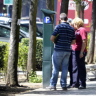 Agentes de la ORA ayudan a un usuario en un parquímetro de Papalaguinda.