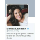 Imágen del perfil de Mónica Lewinsky.