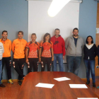 Los representantes de los clubes con la alcaldesa y el edil. DL