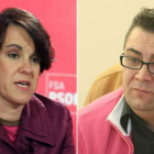 La secretaria de Igualdad, Puri Causapié y el portavoz del PSOE, Francisco González.