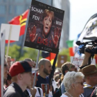 Manifestantes ultraderechistas en Berlín.