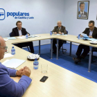 Reunión del Comité Electoral Autonómico celebrada en Valladolid, ayer.
