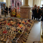 Exposición en recuerdo de las víctimas del atentado en el maratón de Boston, este lunes.