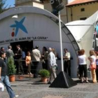 La carpa de la obra social de La Caixa se situó en San Marcelo