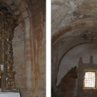 Las humedades afectan a los retablos.  El edificio necesita una reforma integral