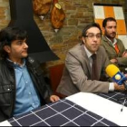 Alfredo Marqués, José de la Riba y Nacho Sánchez, ayer en el restaurante De Floriana