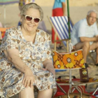 La actriz María Galiana, en el rodaje de Cuéntame... en Benidorm.