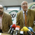 El secretario de Formación, Miguel Borra, y el presidente de CSIF, Domingo Fernández.