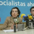 Cristina Alberdi junto a Francisco Fernández, durante la rueda de prensa celebrada ayer