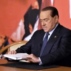 El ex primer ministro italiano Silvio Berlusconi, en una rueda de prensa.