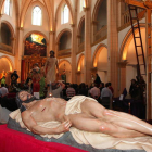 Una de las imágenes expuestas en el Museo Abierto de la Semana Santa, en la capilla del Seminario Mayor de León.