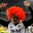 Rodrigo Moreno y su peluca.
