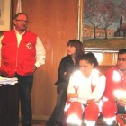 Otero, Rodríguez y Laura Álvarez y voluntarios.