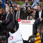 El acto central de campaña del PSC ha tenido lugar en el Centro de Congresos de Barcelona.