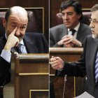 Rubalcaba y Rajoy se enfrentaron ayer en la sesión de control al Gobierno.