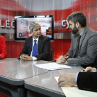 Elena Rodríguez Costilla, Juan Francisco García Marín, Roberto Núñez y Rafael Blanco ayer en la tertulia