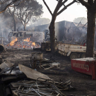 Daños producidos por el fuego que asoló la provincia de Huelva desde el sábado por la noche. J. PÉREZ