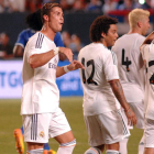 Ronaldo celebra el segundo gol suyo, el tercero de un Madrid que pasó por encima del Chelsea.