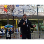 Oriol Junqueras, en noviembre, ante la Ciutat de la Justicia. TONI ALBIR