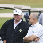 Donald Trump, en el campo de golf de Turnberry, durante su visita a Escocia.