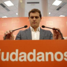 Albert Rivera, durante una reunión de Ciudadanos.