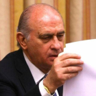 Jorge Fernández Díaz, durante la áspera comparecencia en la Comisión de Interior del 12 de marzo del 2013.