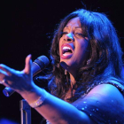 La cantante estadounidense Donna Summer, durante un concierto en Berlín.