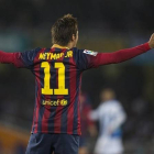 Neymar protesta en el campo de la Real.
