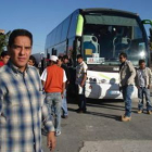 Enrique Morales durante un viaje con el Club Deportivo Peruanos en León.