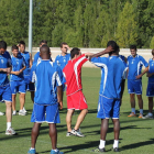 Con Stallone y Kabongo de espaldas, los jugadores en un entrenamiento de esta semana.