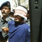 El presunto coordinador de los atentados contra las Torres Gemelas, durante su detención en Karachi