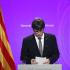 El presidente de la Generalitat de Cataluña, Carles Puigdemont. ANDREU DALMAU