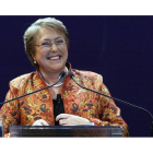 Michelle Bachelet, durante el acto celebrado en Chile.