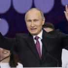 El presidente ruso durante un acto en el Megasport Sport Palace de Moscú.
