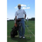 Jorge García entrenando en el León Club de Golf
